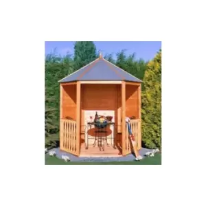 Gazebo Arbour Dip Treated Garden Arch Seat Approx 6 x 7 Feet