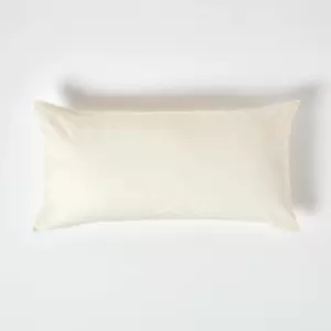 Cream Continental Egyptian Cotton Pillowcase 200 Thread Count, 40 x 80cm - Cream - Cream - Homescapes