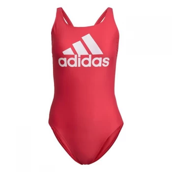 adidas SH3. RO Big Logo Swimsuit Womens - Power Pink / White