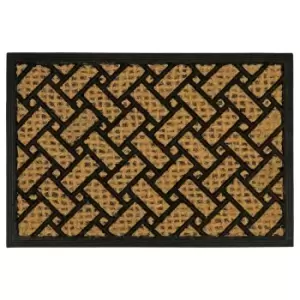 JVL 40x60cm Alba Woven Tuffscrape Doormat - Parquet