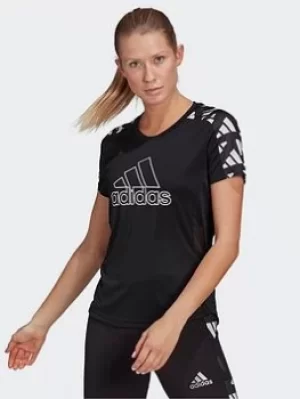 adidas Own The Run Celebration T-Shirt, Black Size M Women