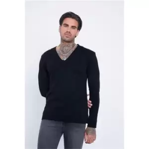 I Saw It First Black V-Neck Jumper - Black