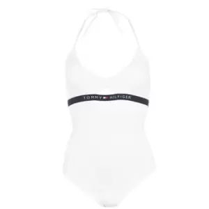 Tommy Bodywear Logo One Piece Swimsuit - White