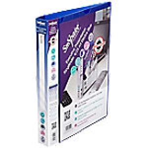 Snopake Presentation Ring Binder Polypropylene A4 4 ring 25mm Electra Blue