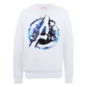 Marvel Avengers Assemble Flared Logo Sweatshirt - White - S