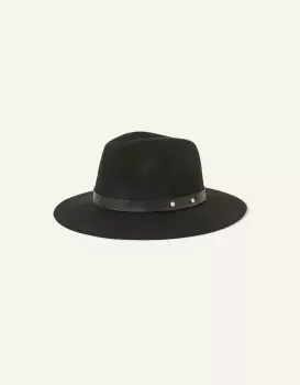 Accessorize Womens Wool Fedora Black