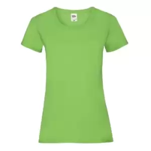 Fruit Of The Loom Ladies/Womens Lady-Fit Valueweight Short Sleeve T-Shirt (L) (Lime)