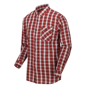 Regatta Lonan Long Sleeve Check Shirt - Brown