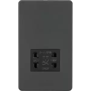 MLA Knightsbridge Screwless 115V/230V Dual Voltage Shaver Socket Anthracite - SF8900AT