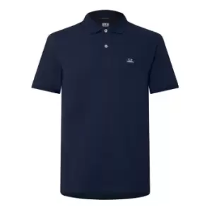 CP COMPANY Short Sleeve Polo Shirt - Blue