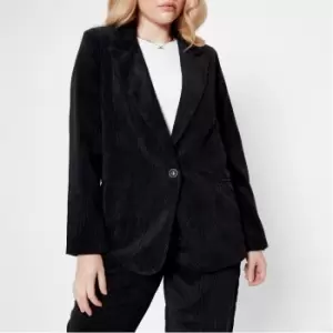 I Saw It First Single Breasted Corduroy Blazer - Black