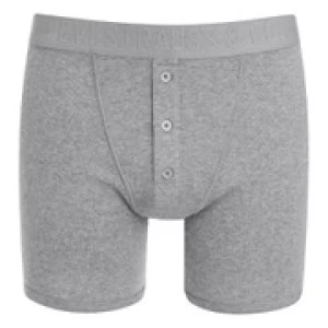 Levis Mens Long Button Boxers - Grey - L