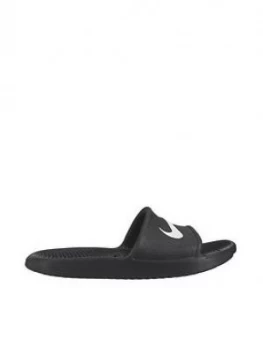 Nike Kawa Shower Sliders, Black/White, Size 4