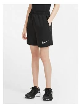 Nike Boys 6" Woven Short - Black/White, Size XL=13-15 Years