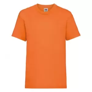 Fruit Of The Loom Childrens/Kids Unisex Valueweight Short Sleeve T-Shirt (Pack of 2) (5-6) (Orange)