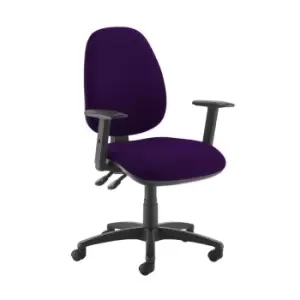 Dams MTO Jota High Back Operator Chair with Adjustable Arms - Blizzard Grey