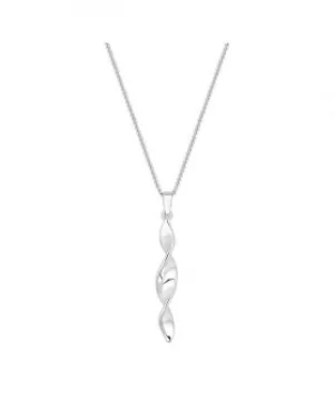 Simply Silver Twist Ribbon Necklace