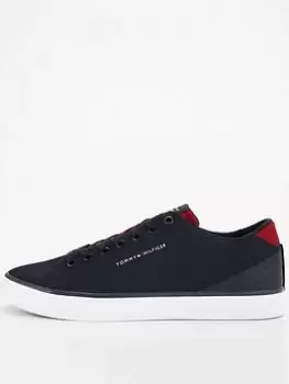 Tommy Hilfiger High Vulcanised Core Low Mesh Trainer - Navy, Size 41, Men