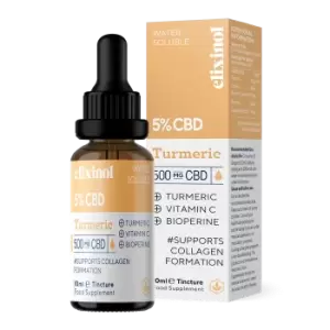 Elixinol Turmeric 500mg CBD Water Soluble Oil 10ml