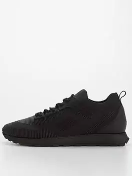 HUGO Icelin_Runn Knitted Trainer Black