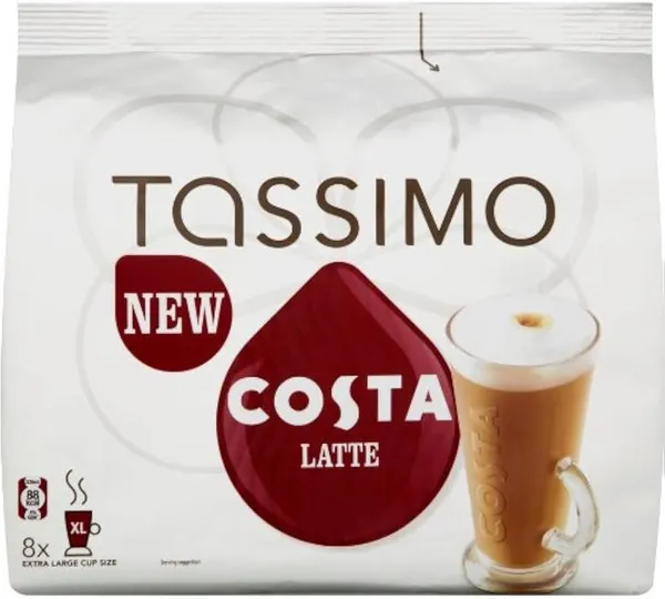 Tassimo Costa Latte Coffee 5 Pack 40 T-Discs