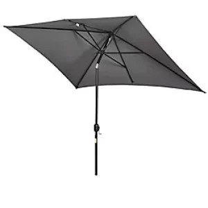 Outsunny Parasol 84D-013CG Steel, Aluminum, Polyester Dark Grey