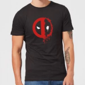 Marvel Deadpool Split Splat Logo T-Shirt - Black - M