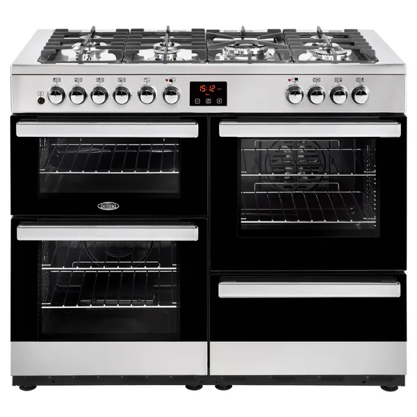 Belling 444444095 Cookcentre 110DF 110cm Dual Fuel Range Cooker - Black 444444095 Black