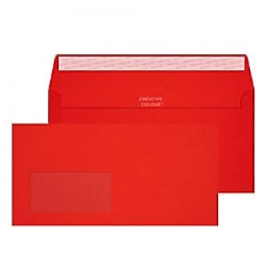 Creative Coloured Envelopes DL+ 120 gsm Pillar Box Red Pack of 500