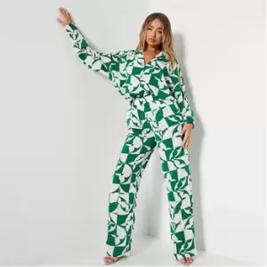 I Saw It First Wide Leg Trouser Co-Ord - Green