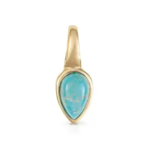 JG Signature Gold Plated December Birthstone Teardrop Pendant Charm