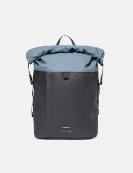 Sandqvist Konrad Rolltop Backpack (Recycled Poly) - Multi Black/Steel Blue