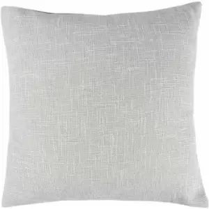 HOMESCAPES Textured Boucle Light Grey Cushion Cover, 45 x 45cm - Grey