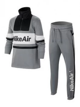 Nike Sportswear Air Older Boys Tracksuit - Grey Black