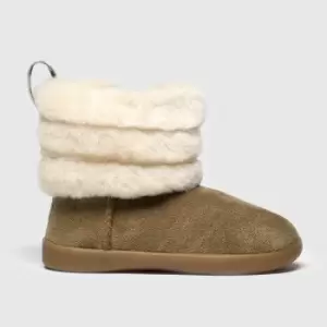 UGG Tan Fluff Mini Quilted Girls Toddler Boots