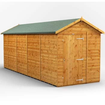 18x6 Power Windowless Apex Garden Shed - Brown