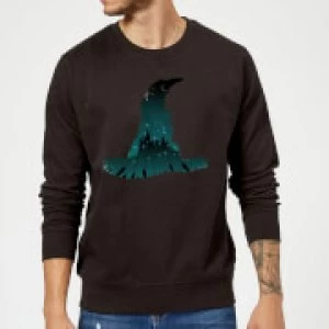 Harry Potter Sorting Hat Silhouette Sweatshirt - Black - 5XL