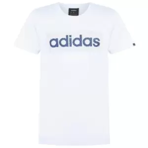 adidas Linear Info Mens T-Shirt - Blue