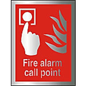 Fire Sign Fire Alarm Aluminium 20 x 15 cm