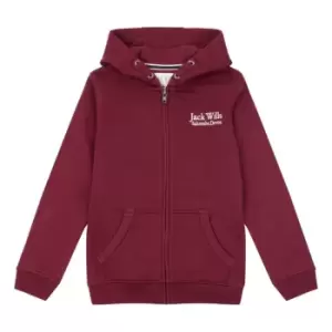 Jack Wills Pinebrook Zip Hoodie - Red