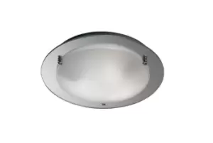 Brooklyn Flush Ceiling, 450mm Round, 3 Light E27 Polished Chrome