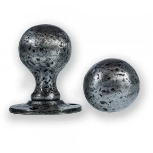 LocksOnline Pewter Ball Shaped Rim Door Knob Set