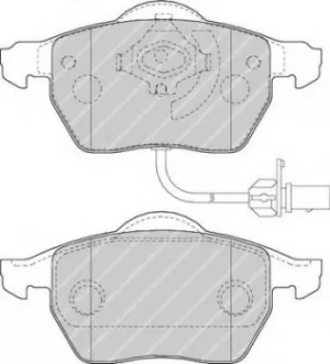 Ferodo FDB1717 Brake Pad Set Front Axle Premier Car