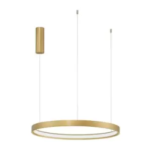 Merano - Guelph Integrated LED Pendant Ceiling Light Brushed Gold Aluminium LED 42W 1512Lm 3000K