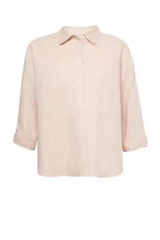 Great Plains Cotton Linen Shirt Cream