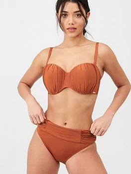 Panache Marina Fold Bikini Brief - Ginger, Ginger, Size 12, Women