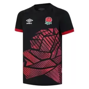 Umbro England Rugby 7s Away Shirt 2022 2023 Juniors - Black