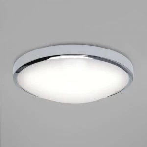 LED 1 Light Bathroom Flush Ceiling Light Polished Chrome IP44