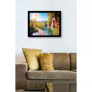 SC0765 Multicolor Decorative Framed MDF Painting