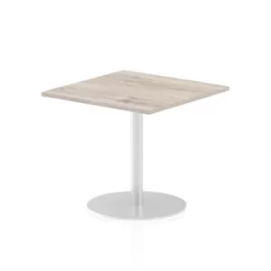 Italia Poseur Table Square 800/800 Top 725 High Grey Oak